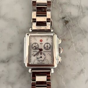 Michele Silver Chronograph Women's Watch